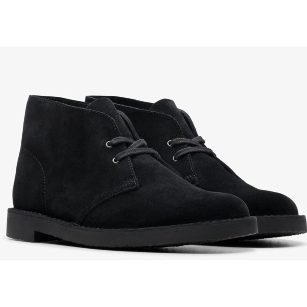 Clark's Collection Mens Shepton Chukka Desert‎ Black Suede Boots Sz 10M